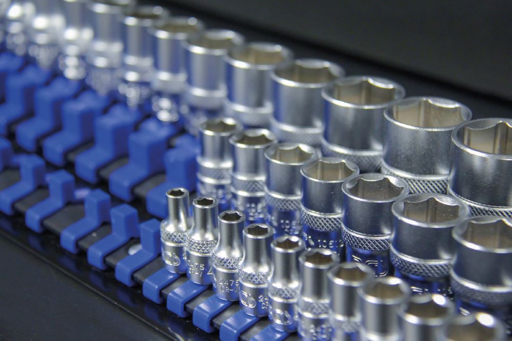 Produktbild Aufsteckschienen Set für Steckschlüssel-Einsätze mit 80 Clips bild 3