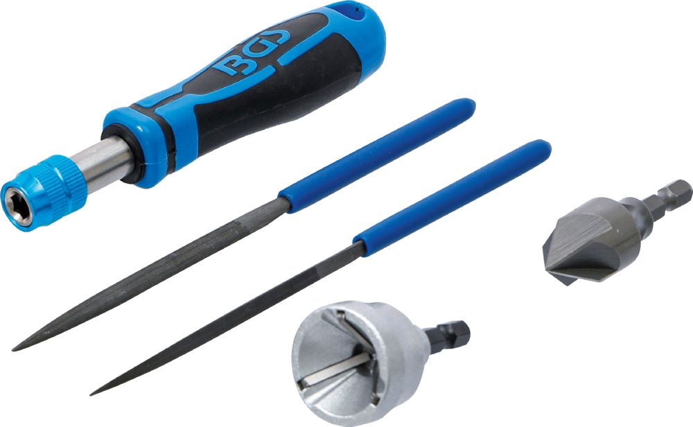 Produktbild BGS Außen- / Innen-Entgrater und Feilen Satz 5 teilig