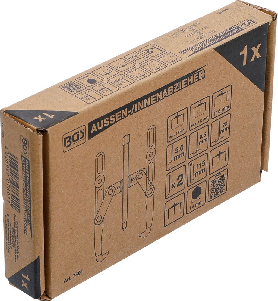 Produktbild BGS Außen Innenabzieher 2-armig 75 - 115 mm bild 4