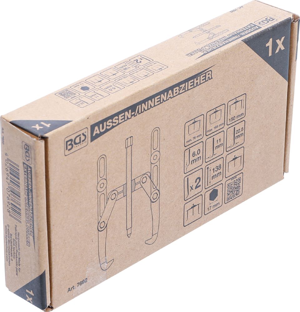 Produktbild BGS Außen Innenabzieher 2-armig 76 - 165 mm bild 4