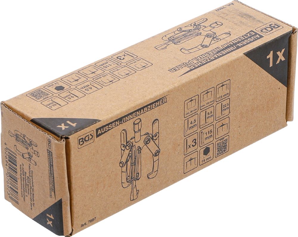 Produktbild BGS Außen Innenabzieher 3-armig 25 - 120 mm bild 4