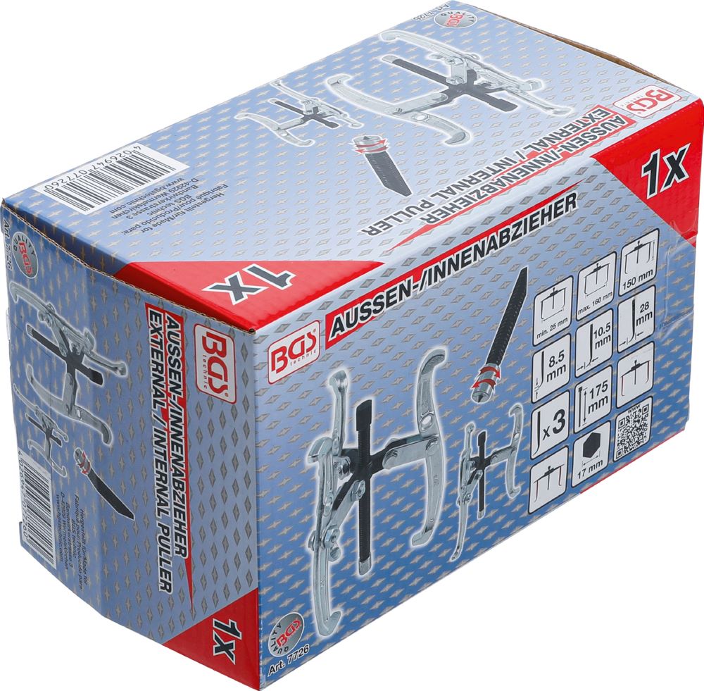 Produktbild BGS Außen Innenabzieher 3-armig 25 - 160 mm bild 4