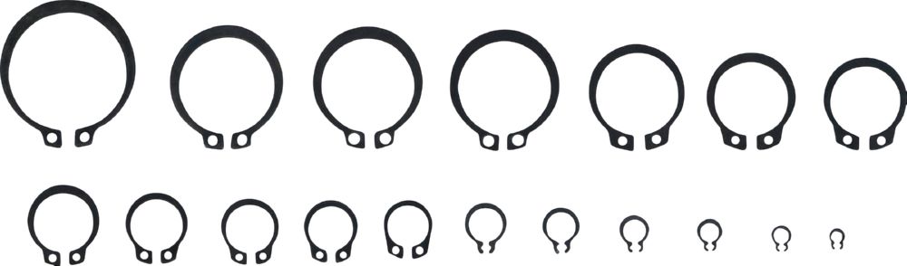 Produktbild Außen Seegerring Sortiment (Sprengringe) Durchmesser 3 - 32 mm 300 teilig bild 2