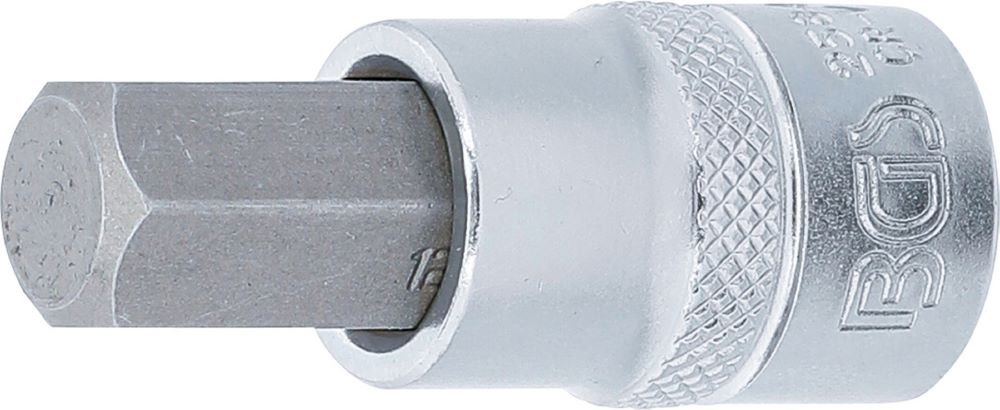 Produktbild BGS Bit Einsatz Innensechskant 12 mm Antrieb Innenvierkant 10 mm 3/8 Zoll
