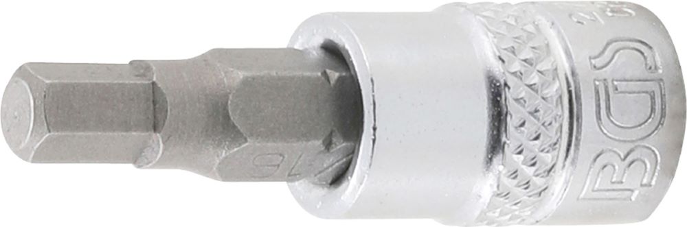 Produktbild BGS Bit Einsatz Innensechskant 3/16 Zoll Antrieb Innenvierkant 6,3 mm 1/4 Zoll