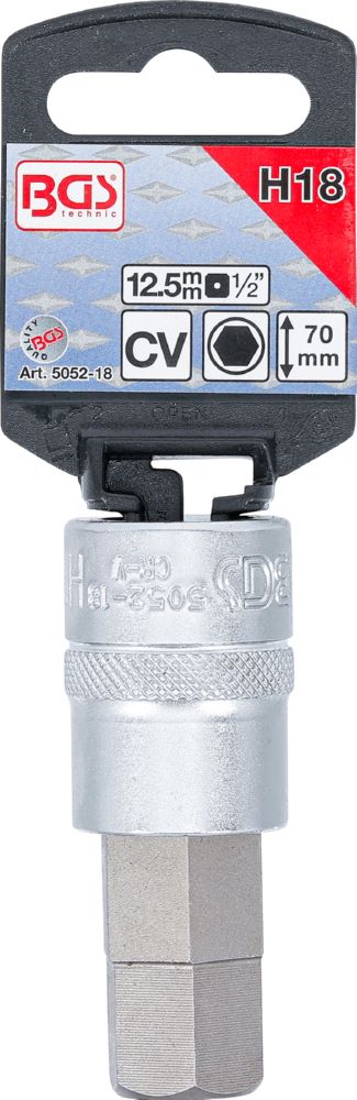 Produktbild Bit Einsatz Innensechskant 18 mm Antrieb Innenvierkant 12,5 mm 1/2 Zoll bild 2