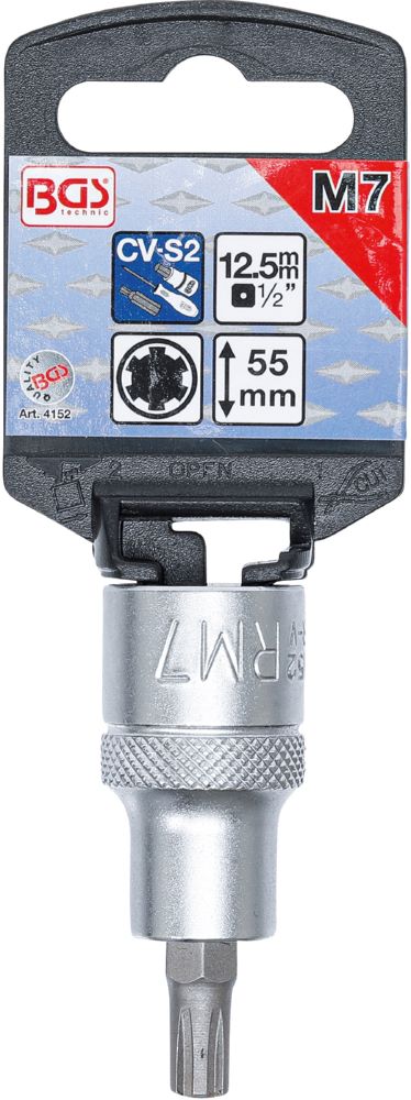 Produktbild Bit Einsatz Keil-Profil M7 Antrieb Innenvierkant 12,5 mm 1/2 Zoll bild 2