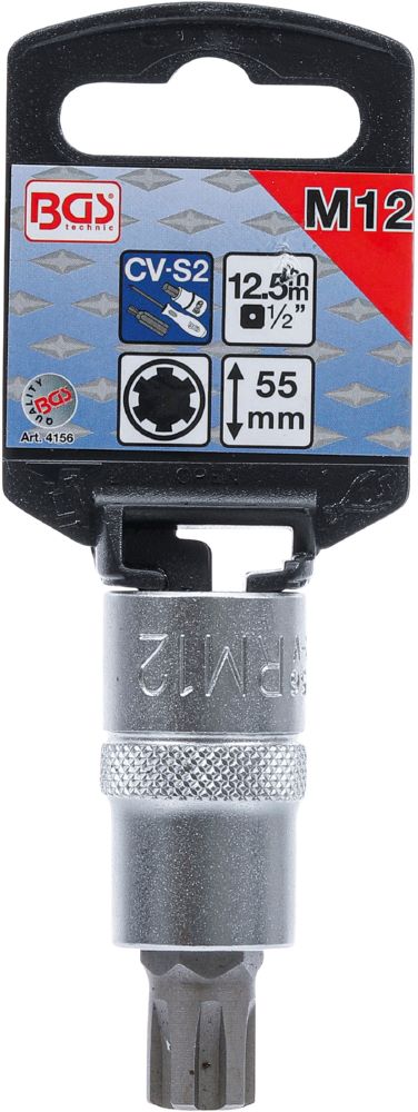 Produktbild Bit Einsatz Keil-Profil M12 Antrieb Innenvierkant 12,5 mm 1/2 Zoll bild 2