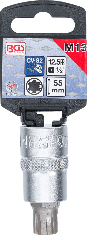 Produktbild Bit Einsatz Keil-Profil M13 Antrieb Innenvierkant 12,5 mm 1/2 Zoll bild 2