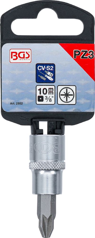 Produktbild Bit Einsatz Kreuzschlitz PZ3 Antrieb Innenvierkant 10 mm 3/8 Zoll bild 3