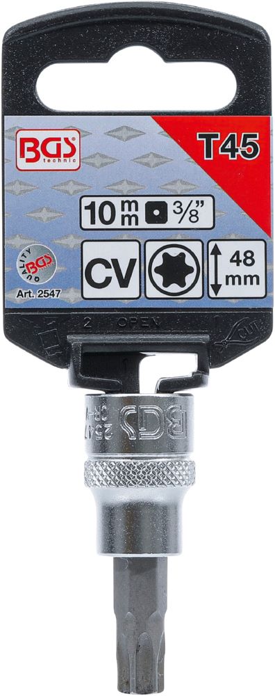 Produktbild BGS Bit Einsatz T45 Antrieb Innenvierkant 10 mm 3/8 Zoll bild 3