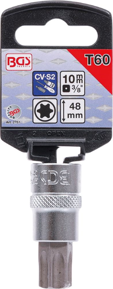 Produktbild BGS Bit T60 Einsatz Antrieb Innenvierkant 10 mm 3/8 Zoll T-Profil bild 2