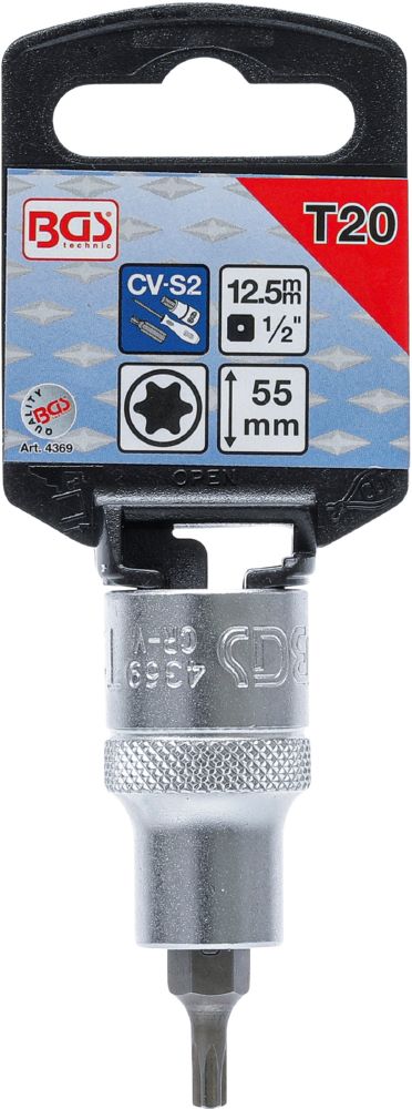 Produktbild Bit Einsatz 1/2 Zoll T-Profil T20 Antrieb Innenvierkant 12,5 mm bild 2