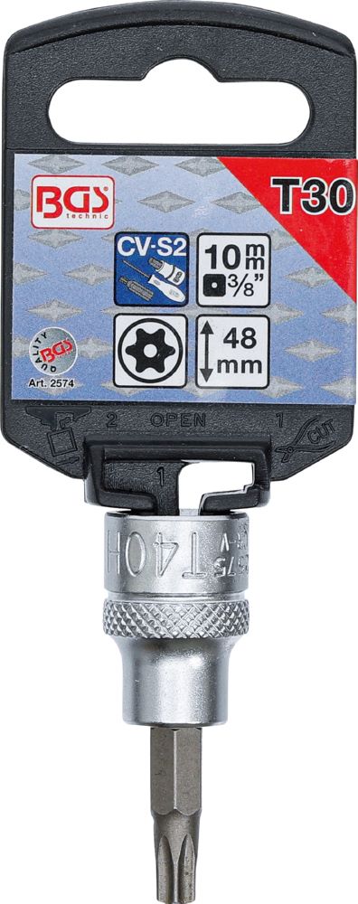 Produktbild BGS Bit Einsatz T30 Antrieb Innenvierkant 10 mm 3/8 Zoll bild 2
