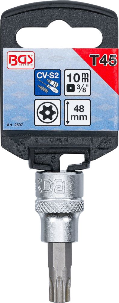 Produktbild BGS Bit Einsatz T45 Antrieb Innenvierkant 10 mm 3/8 Zoll bild 2