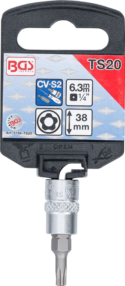 Produktbild Bit Einsatz TS Plus TS20 Antrieb Innenvierkant 6,3 mm 1/4 Zoll bild 2