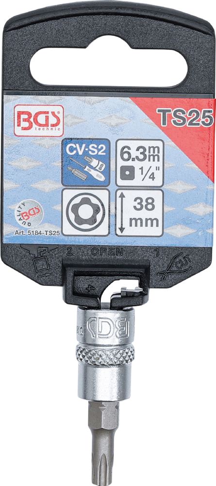 Produktbild Bit Einsatz TS Plus TS25 Antrieb Innenvierkant 6,3 mm 1/4 Zoll bild 2