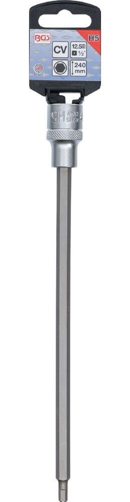 Produktbild Bit Einsatz Innensechskant 5 mm Länge 240 mm Antrieb Innenvierkant 12,5 mm bild 2