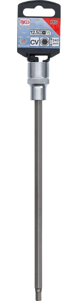 Produktbild Bit Einsatz Innensechskant 6 mm Länge 240 mm Antrieb Innenvierkant 12,5 mm bild 2