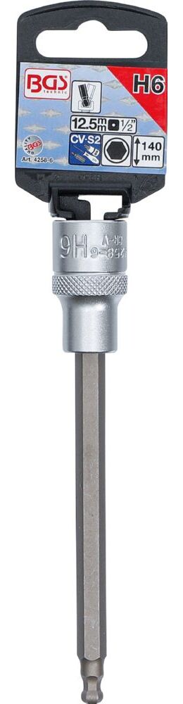 Produktbild Bit Einsatz Innensechskant 6 mm Länge 140 mm Antrieb Innenvierkant 12,5 mm bild 2