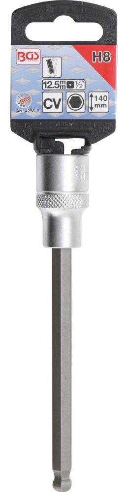 Produktbild Bit Einsatz Innensechskant 8 mm Länge 140 mm Antrieb Innenvierkant 12,5 mm bild 2