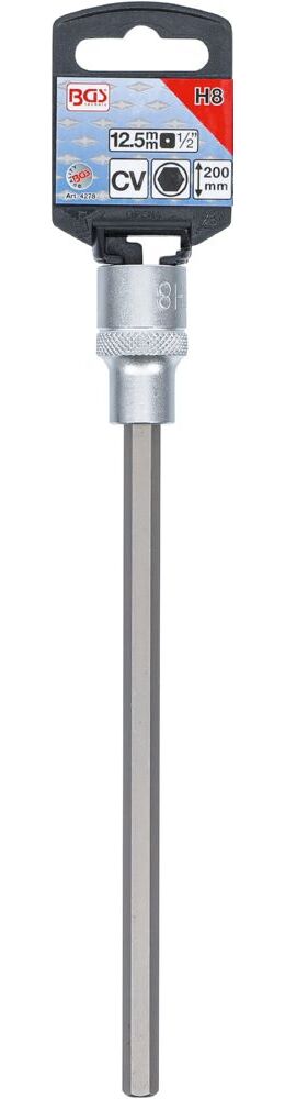 Produktbild Bit Einsatz Innensechskant 8 mm Länge 200 mm Antrieb Innenvierkant 12,5 mm bild 2
