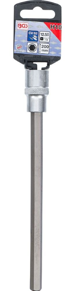 Produktbild Bit Einsatz Innensechskant 10 mm Länge 200 mm Antrieb Innenvierkant 12,5 mm bild 2