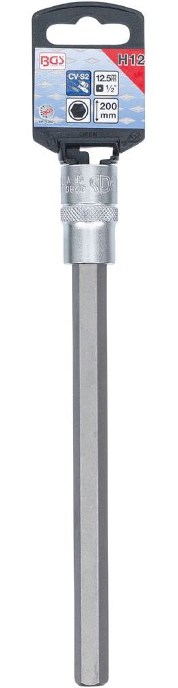 Produktbild Bit Einsatz Innensechskant 12 mm Länge 200 mm Antrieb Innenvierkant 12,5 mm bild 2