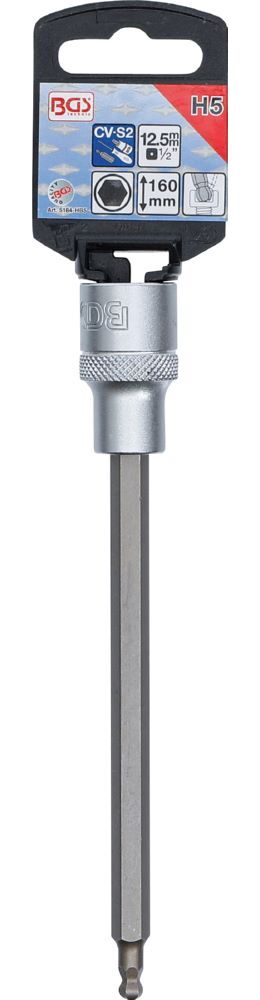 Produktbild Bit Einsatz Innensechskant 5 mm Länge 160 mm Antrieb Innenvierkant 12,5 mm bild 2