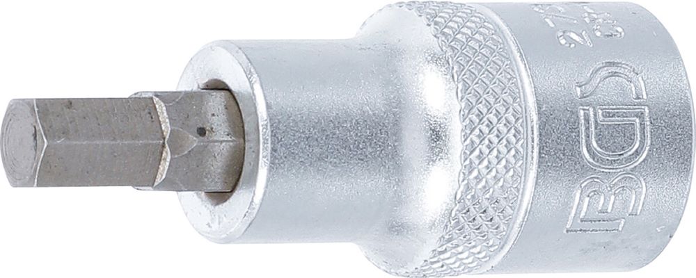 Produktbild BGS Bit Einsatz Innensechskant 9/32 Zoll Länge 55 mm Antrieb Innenvierkant 12,5 mm