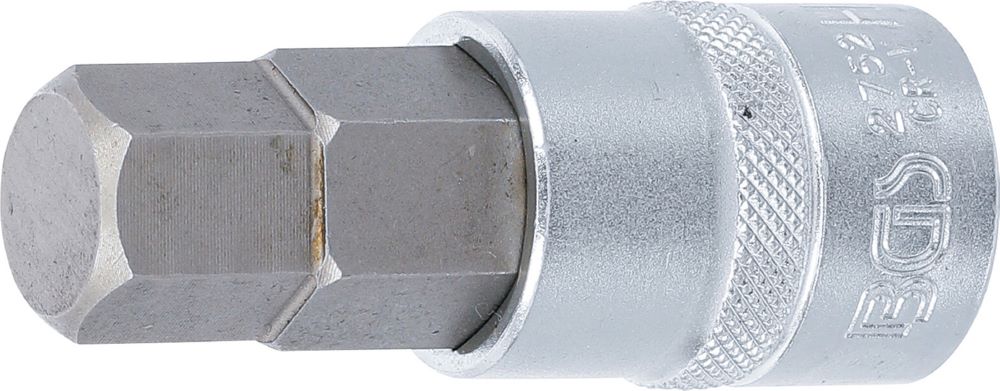 Produktbild BGS Bit Einsatz Innensechskant 11/16 Zoll Länge 70 mm Antrieb Innenvierkant 12,5 mm