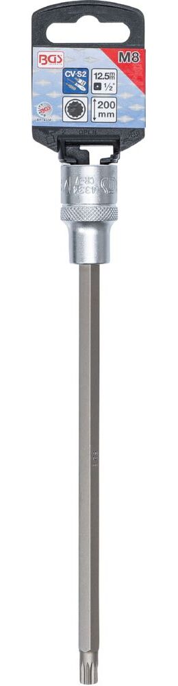 Produktbild Bit Einsatz Innenvielzahn M8 Länge 200 mm Antrieb Innenvierkant 12,5 mm 1/2 Zoll bild 2