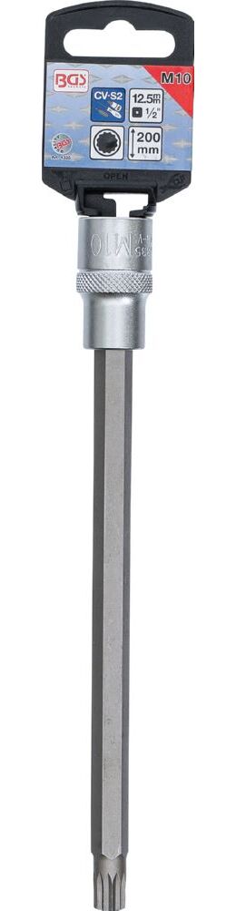 Produktbild Bit Einsatz Innenvielzahn M10 Länge 200 mm Antrieb Innenvierkant 12,5 mm bild 2