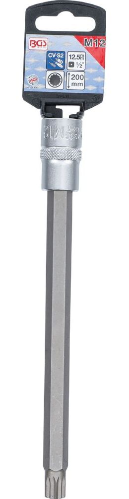 Produktbild Bit Einsatz Innenvielzahn M12 Länge 200 mm Antrieb Innenvierkant 12,5 mm bild 2