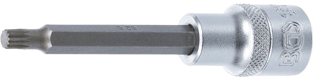 Produktbild BGS Bit Einsatz Innenvielzahn M6 Länge 100 mm Antrieb Innenvierkant 12,5 mm