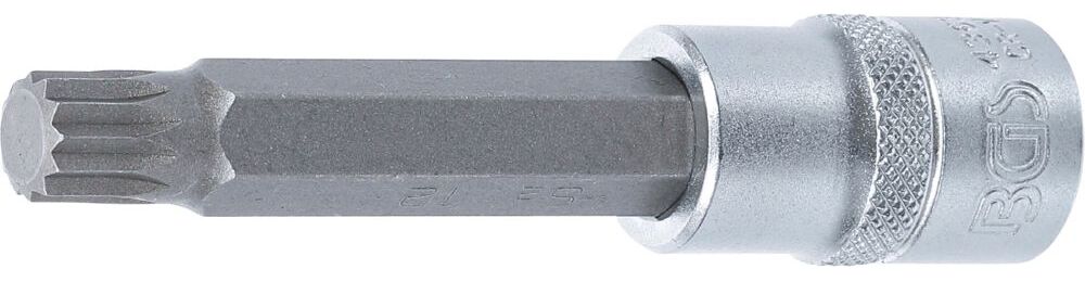 Produktbild BGS Bit Einsatz Innenvielzahn M12 Länge 100 mm Antrieb Innenvierkant 12,5 mm