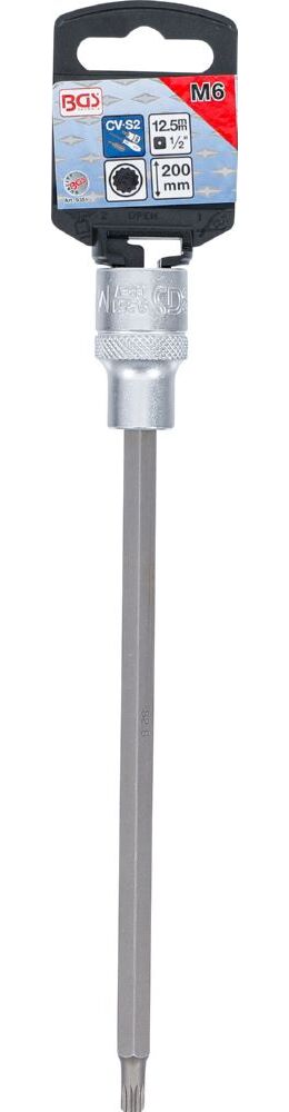 Produktbild Bit Einsatz Innenvielzahn M6 Länge 200 mm Antrieb Innenvierkant 12,5 mm bild 2