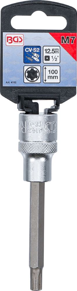 Produktbild Bit Einsatz Keil Profil M7 Länge 100 mm Antrieb Innenvierkant 12,5 mm 1/2 Zoll bild 2