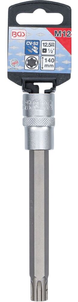 Produktbild Bit Einsatz Keil-Profil M12 Länge 140 mm Antrieb Innenvierkant 12,5 mm 1/2 Zoll bild 2