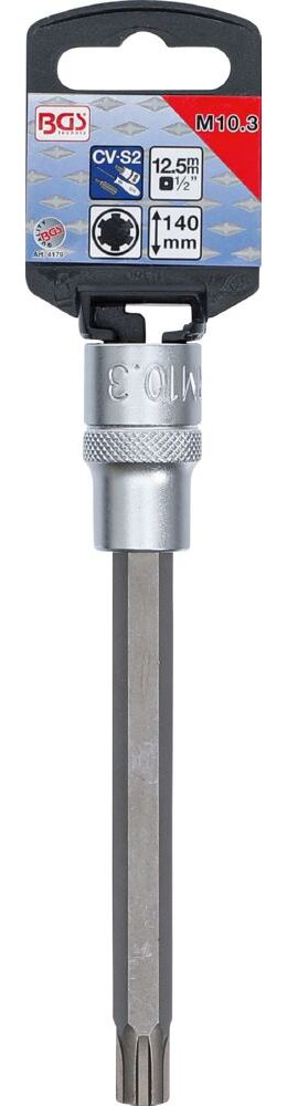 Produktbild Bit Einsatz Keil-Profil M10,3 Länge 140 mm Antrieb Innenvierkant 12,5 mm bild 2