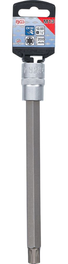 Produktbild Bit Einsatz Keil-Profil M13 Länge 200 mm Antrieb Innenvierkant 12,5 mm 1/2 Zoll bild 2