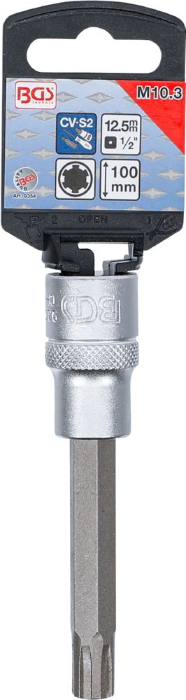 Produktbild Bit Einsatz Keil Profil M10,3 Länge 100 mm Antrieb Innenvierkant 12,5 mm  bild 2