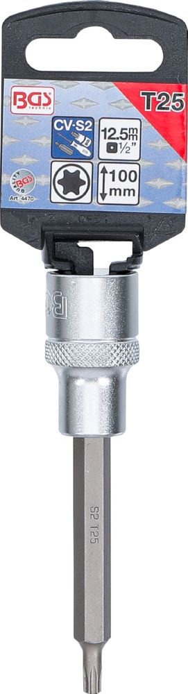Produktbild Bit Einsatz T25 Länge 100 mm Antrieb Innenvierkant 12,5 mm 1/2 Zoll bild 2