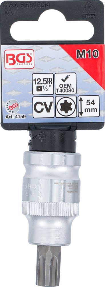 Produktbild Bit Einsatz Länge 54 mm Antrieb Innenvierkant 1/2 Zoll für VAG Polydrive bild 3