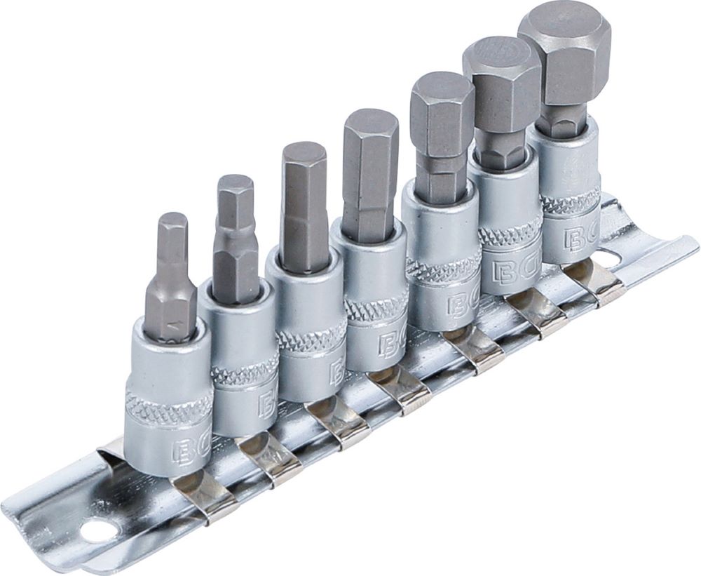 Produktbild BGS Bit Einsatz Satz Innensechskant 4 - 12 mm Antrieb Innenvierkant 6,3 mm 1/4 Zoll bild 2
