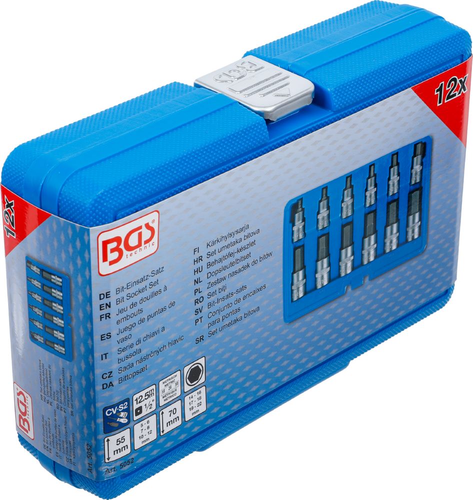 Produktbild Bit Einsatz Satz Innensechskant 5 - 22 mm Antrieb Innenvierkant 12,5 mm 1/2 Zoll bild 6