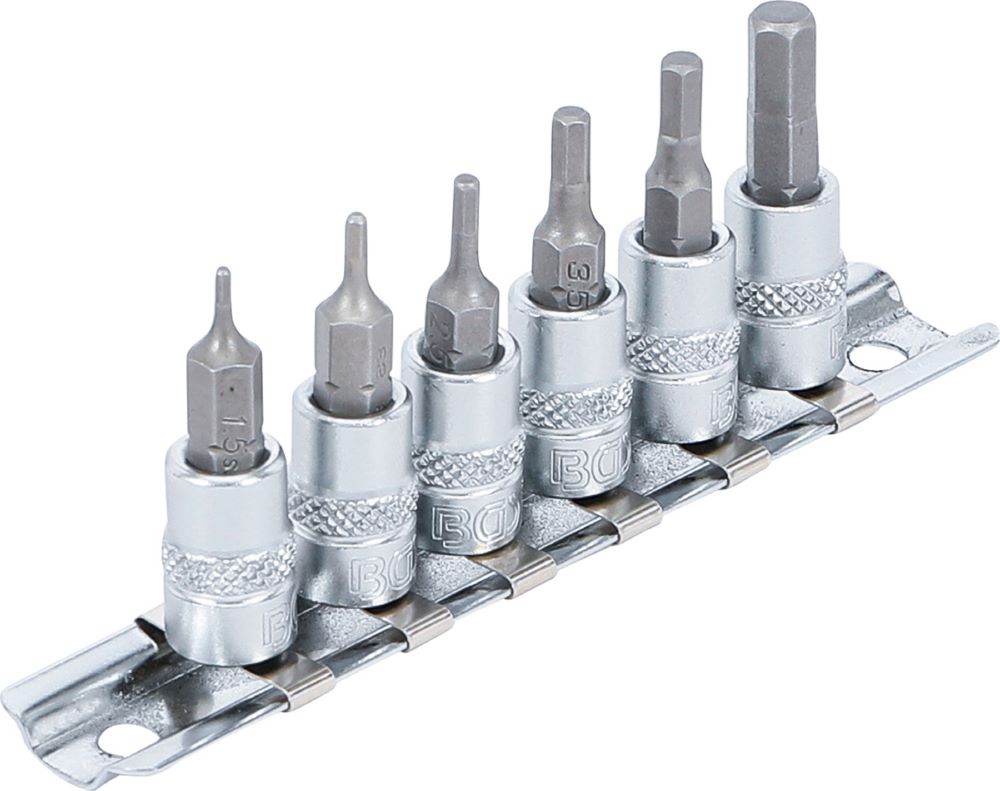 Produktbild Bit Einsatz Satz Innensechskant 1,5-6 mm Antrieb Innenvierkant 6,3 mm 1/4 Zoll bild 2