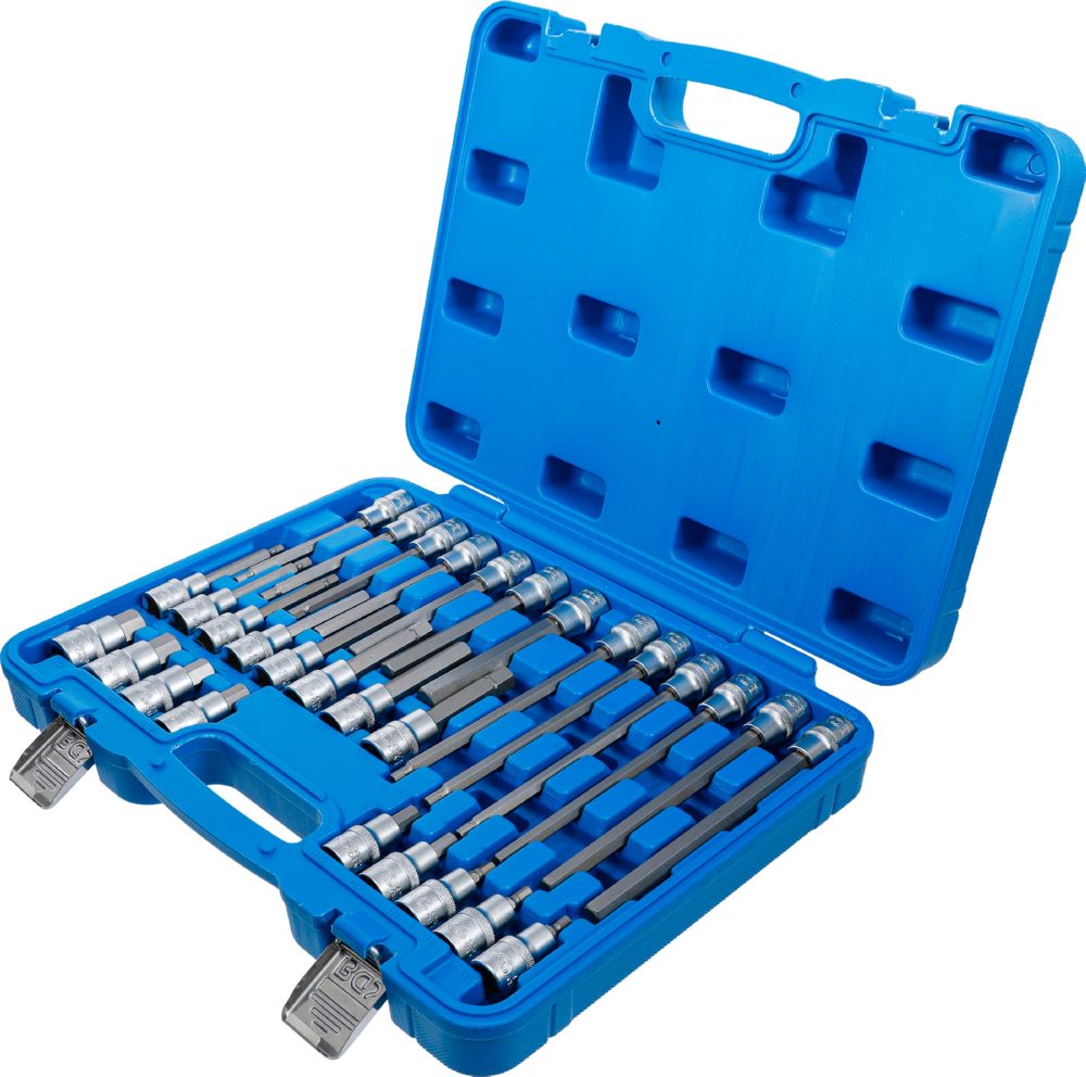 Produktbild BGS Bit Einsatz Satz Antrieb Innenvierkant 12,5 mm Innensechskant 30 teilig bild 3