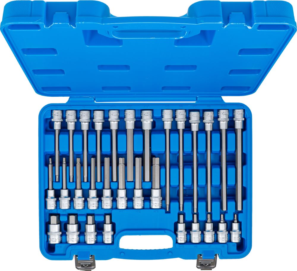 Produktbild BGS Bit Einsatz Satz Antrieb Innenvierkant 12,5 mm Innensechskant 30 teilig bild 4