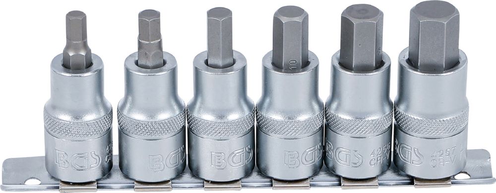 Produktbild BGS Bit Einsatz Satz Innensechskant 6 - 14 mm Antrieb Innenvierkant 12,5 mm 1/2 Zoll
